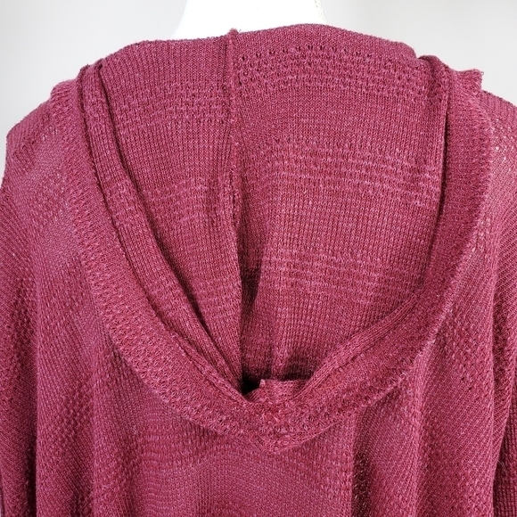 American Eagle Drape Hoodie Cardigan Hi Low Hem - Picture 10 of 13
